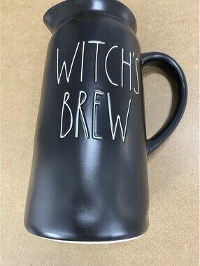 Rae Dunn Witches Brew Halloween Mug Ingredient List Black White Coffee Cup Mug